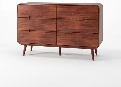 Cômoda Itamogi 6 Gavetas Cor Castanho 140cm - 76658 Sun House