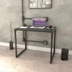 Kit 2 Mesas de Escritório Office 90cm Estilo Industrial Prisma C08 Pre
