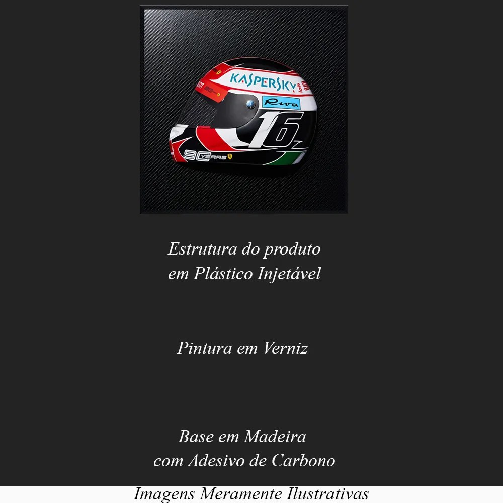Quadro 3D Decorativo Helmet CL SF90 Branco - Gran Belo