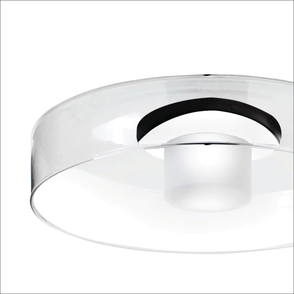 Arandela Bol Ø32X09Cm Vidro E Metal Alumínio 01Xled 5,5W 2700K - Old A... (COBRE FOSCO, BRANCO (Fosco))