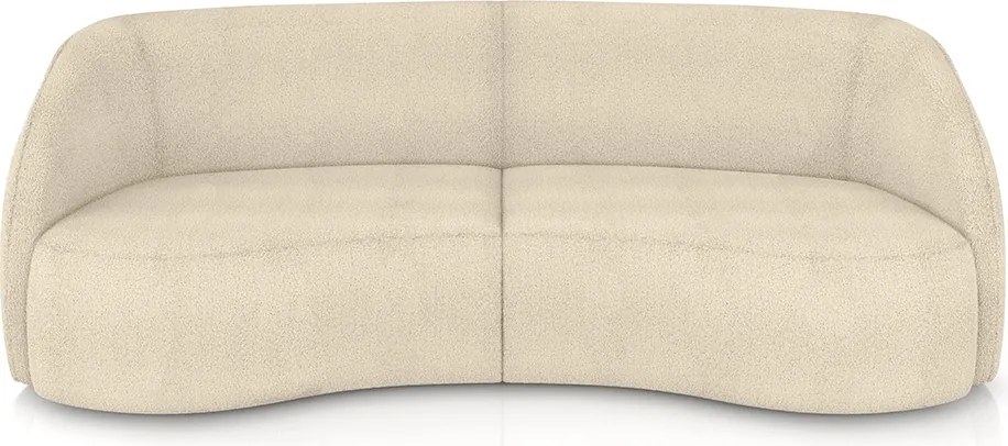 Sofá Decorativo Sala de Estar Bipartido 318cm Clarke Bouclê Bege G45 - Gran Belo