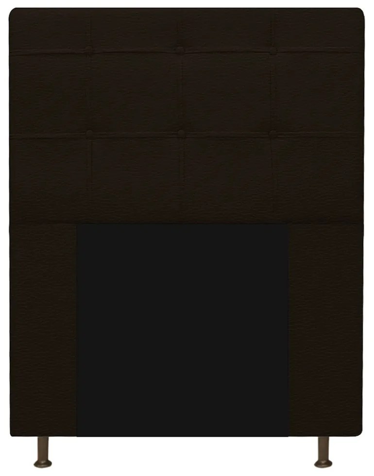 Kit Cabeceira e Calçadeira Baú Estofada Mel 90 cm Solteiro Com Capitonê Corano Marrom - ADJ Decor