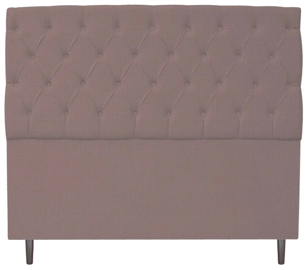 Kit Cabeceira e Calçadeira Liverpool 140 cm Casal Linho Rosê - ADJ Decor