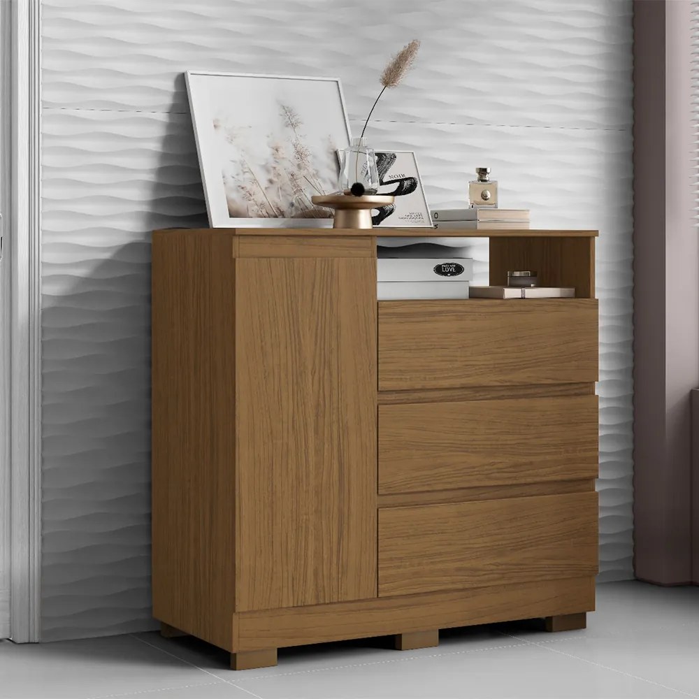 Cômoda Quarto com 1 Porta Sapateira 97cm Tayna Atacama A09 - D'Rossi