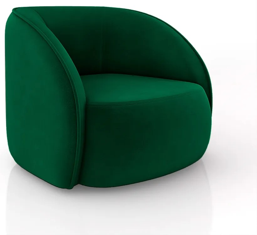 Poltrona Decorativa Sala de Estar Clarke Veludo Verde G45 - Gran Belo