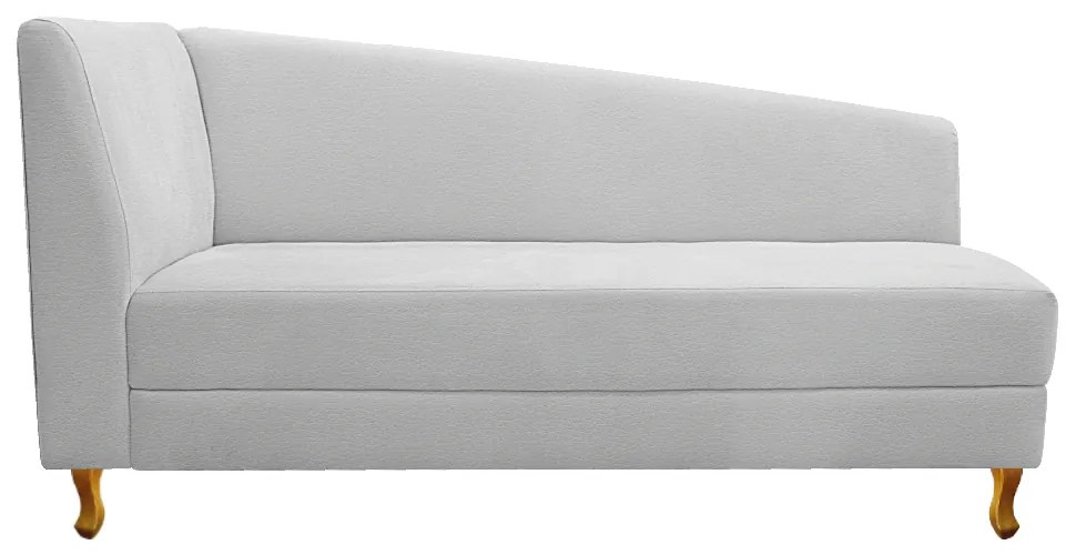Recamier Valéria 140cm Lado Direito Corano Branco - ADJ Decor