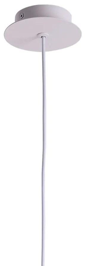 Pendente Pituco Ø09X26Cm 1Xmr16 Metal Branco E Rose Gold | Bella Ilumi...