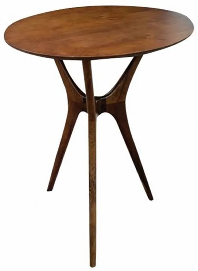 Mesa Bistrô Palito Tampo Redondo Acabamento Laminado Pés Madeira Maciça Design Retrô