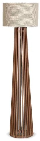 Luminaria de Chao Lazio Cupula Chevron com Base Imbuia 198 cm - 64242 Sun House