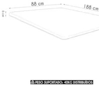 Colchão Solteiro 88x188x6 Colchonete Espuma D20 Sereno U01 - Mpozenat