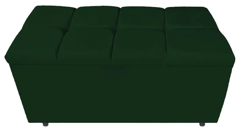 Calçadeira Estofada Manchester 90 cm Solteiro Suede Verde - ADJ Decor