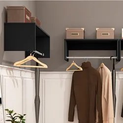 Kit 4 Nichos Cabideiros Suspensos Berlim Preto - Lumil Móveis