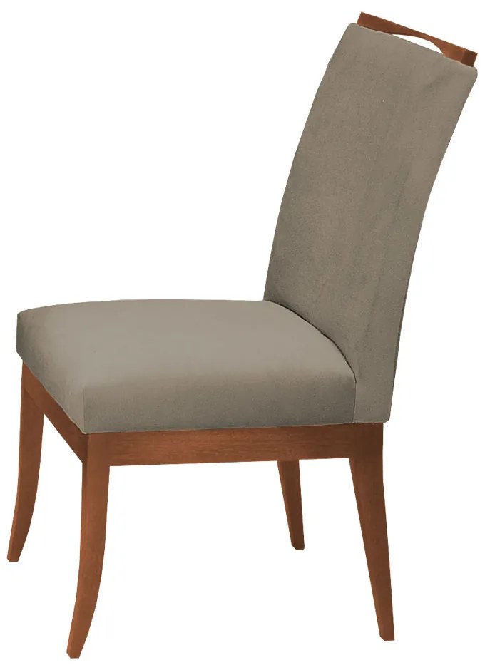 Conjunto 8 Cadeiras Sala de Jantar Lana Aveludado Cappuccino