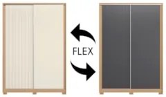 Guarda Roupa Solteiro 160cm Rizatto Flex A02 Off/Titanium - Mpozenat