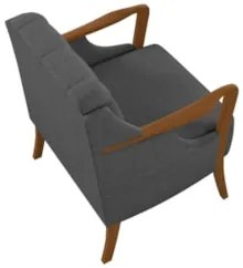 Kit 2 Poltronas Decorativas para Sala de Estar Capitonê Lapa Z32 Linho