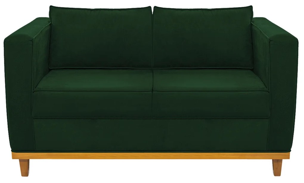 Sofá 2 Lugares Europa Suede Verde ADJ Decor