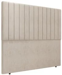 Cabeceira Cama Box Queen 160cm Estofada Plutus Boucle Bege Z04 - Mpoze