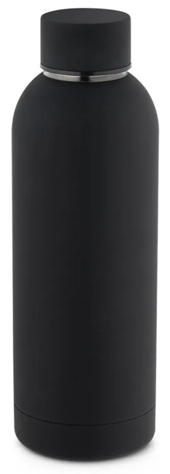 Squeeze Emborrachado Aço Inox 550ml - Preto