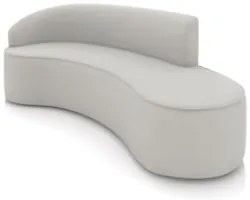 Sofá 4 Lugares Para Sala 220cm Orgânico Wendi Veludo Cinza I01 - Mpoz