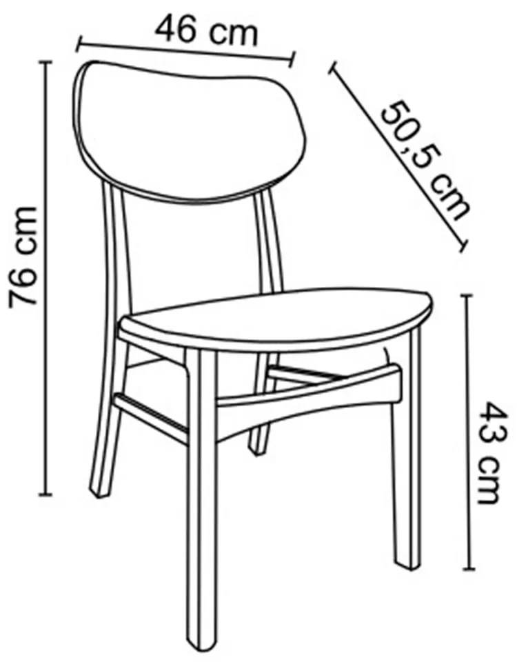 Cadeira Decorativa Sala e Escritório Zion Madeira Natural (PU) Café G56 - Gran Belo