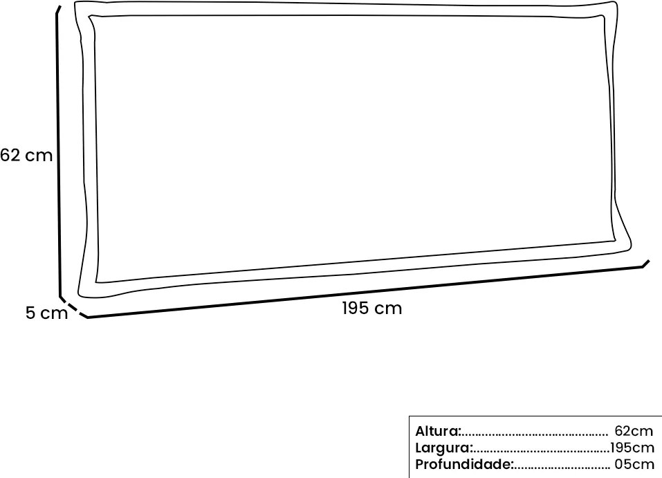 Painel Garden Para Cama Box King 195 cm Corino S04 - D'Rossi - Bege