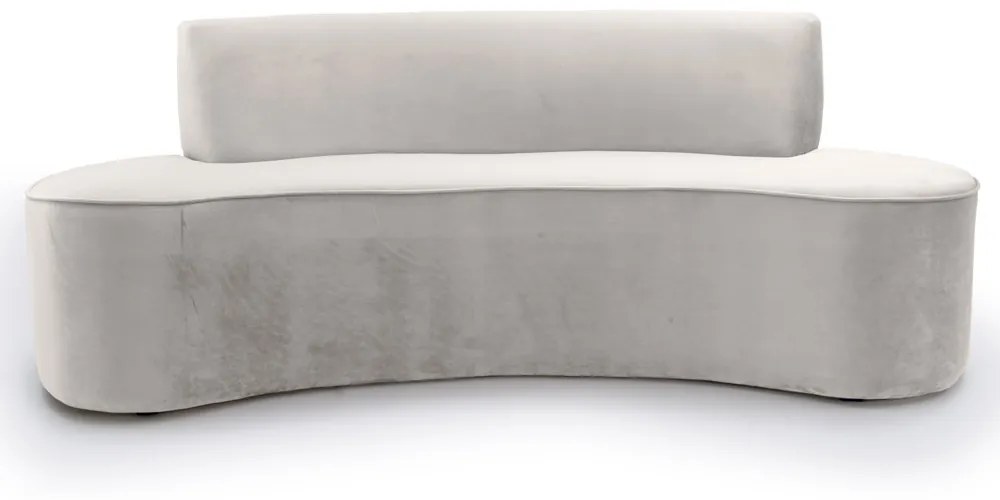 Sofá 4 Lugares Porto D07 230cm para Sala Living Veludo Creme - D'Rossi