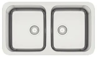 Cuba de Embutir Tramontina Dora Duo 2C 34 BL em Aço Inox Acetinado 77,5x45 cm