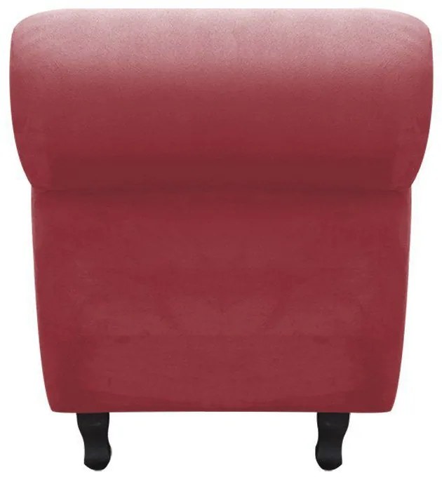 Recamier com Baú Itália Namoradeira Calçadeira Suede Rose - D'Rossi