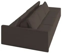 Sofá Ilha Modular com Puff para Sala Living 312cm Georgia Z08 Veludo M