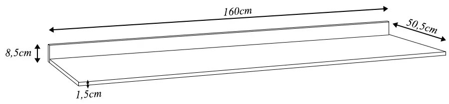 Tampo para Balcão de Cozinha com Rodapé Torfi 160cm MDP/BP Freijó G96 - Gran Belo