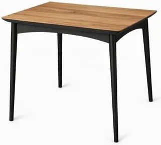 Mesa 4 Lugares Júpiter 70cm em Polipropileno Preto com Impresso Freijó Acrilys