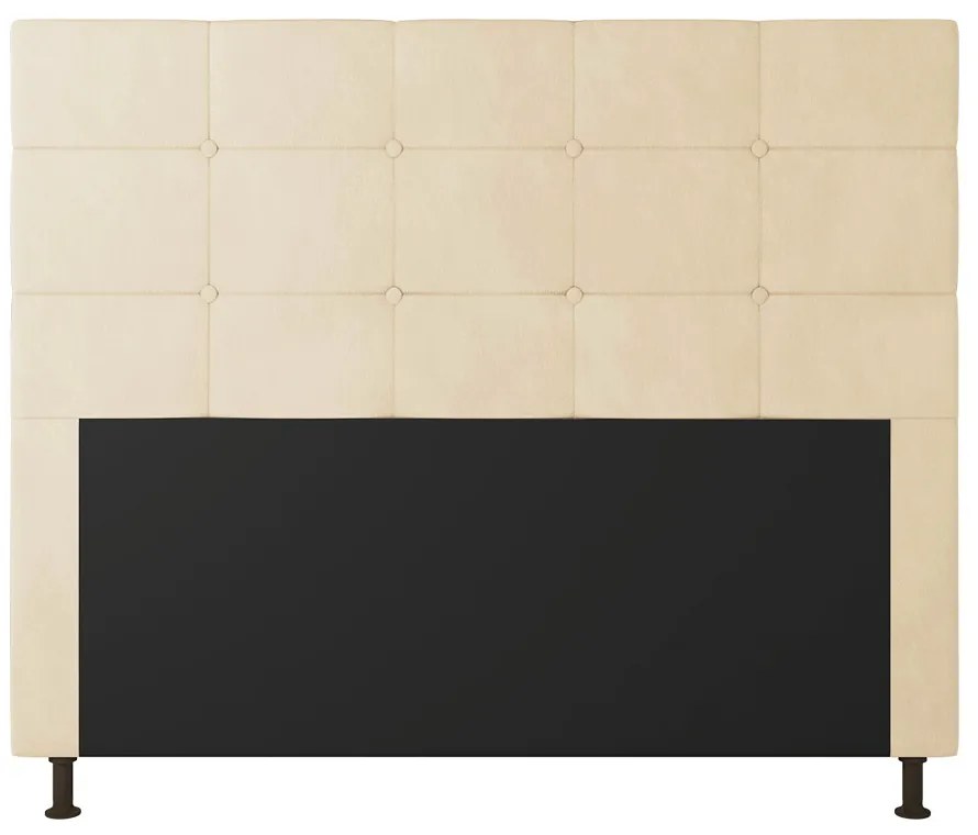 Cabeceira Casal Cama Box 140cm para Quarto Stambul Suede M11 - D'Rossi - Bege