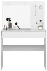 Penteadeira Camarim Com Espelho 2 Gavetas Siena Z17 Branco - Mpozenato