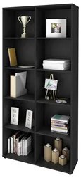 Mesa Escrivaninha em L Eron e Estante Livreiro 90x187cm Lean A06 Ipê/P