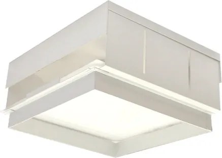 Plafon Embutir Aluminio Branco 20Cm