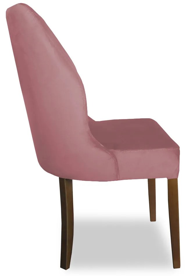 Cadeira De Jantar Safira Suede Rosê