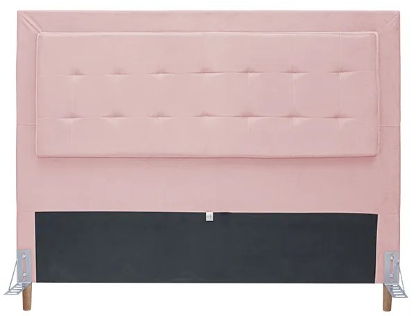 Cabeceira Cama Box King 195cm Paris Suede Rosa - Sheep Estofados - Rosa