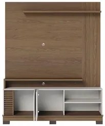 Estante Painel para TV 65 Pol Madrid C05 Amêndoa/Off White Matte - Mpo