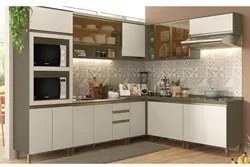 Armário de Cozinha Modulada de Canto Torre Quente Dupla 10 Peças Conne