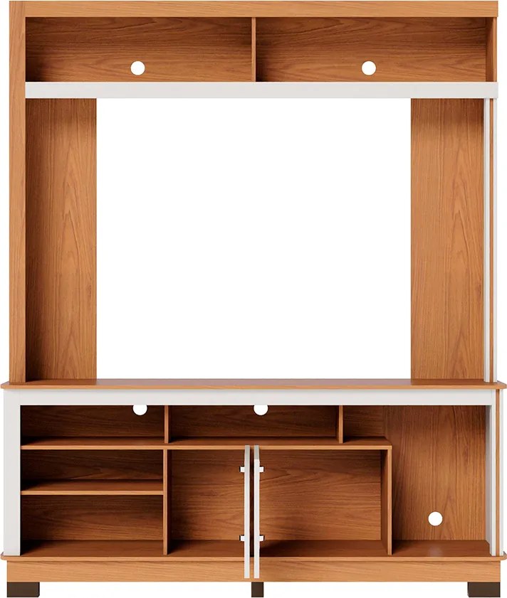 Home Estante 2 Portas em MDP/MDF 160cm TV até 65 Liosa Freijó/Off White G73 - Gran Belo