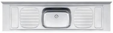 Pia de Apoio Tramontina Filo 56 Plus em Aço Inox 200 x 55 cm Standard