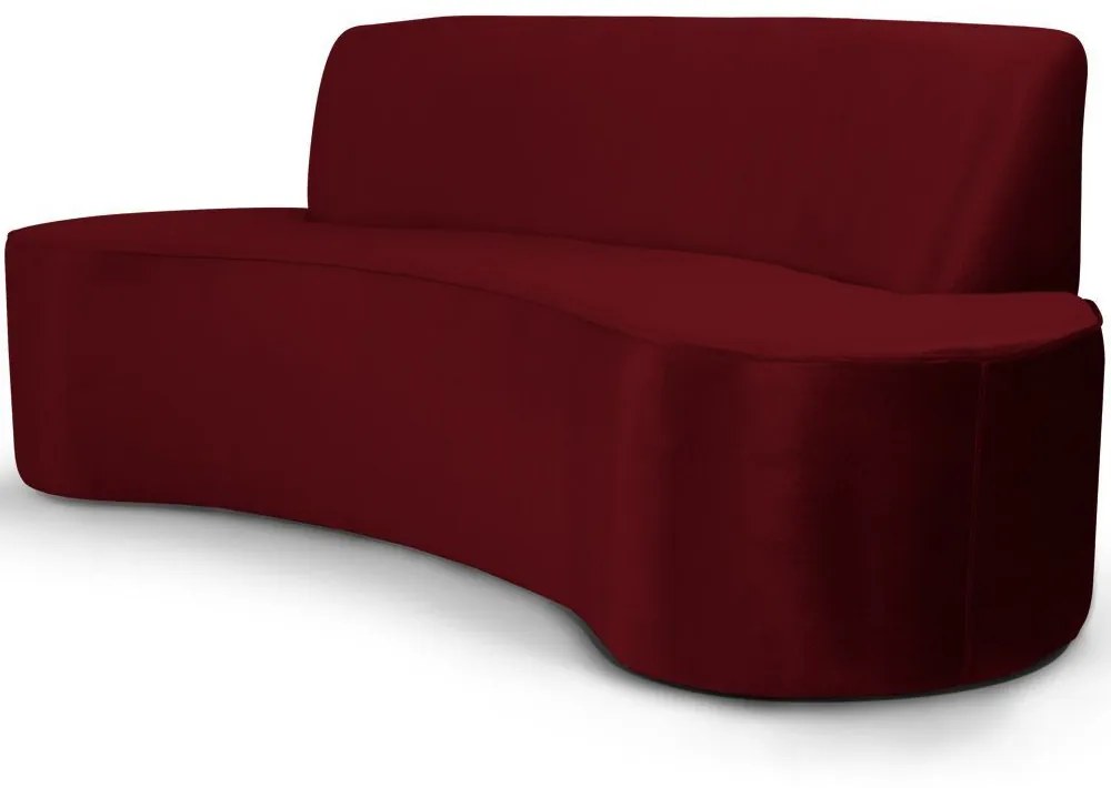 Sofá 3 Lugares Sala de Estar 180 cm Bélgica Veludo Marsala G15 - Gran Belo