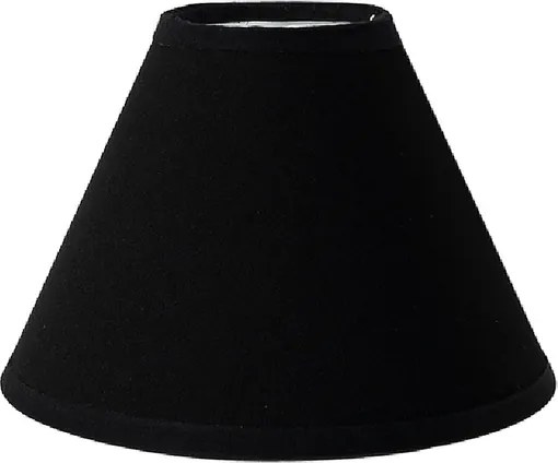Cupula Para Abajur Tecido Preto 15Cm