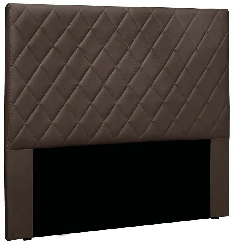 Cabeceira Cama Box Casal 140 cm Dubai Veludo S04 - D'Rossi - Marrom