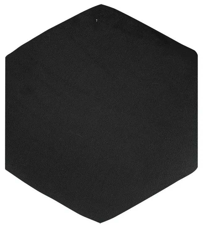 Puff Aramado Hexágono Decorativo Industrial Cobre com Suede D03 - D'Rossi - Preto