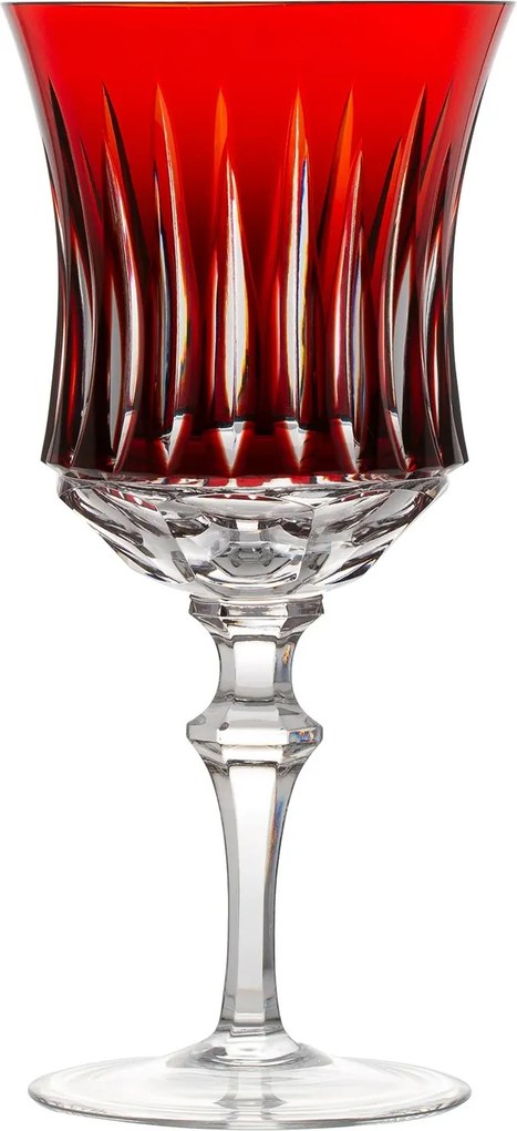 Taça de Cristal Lapidado P/ Vinho Tinto 345ml - Vermelho Vermelho