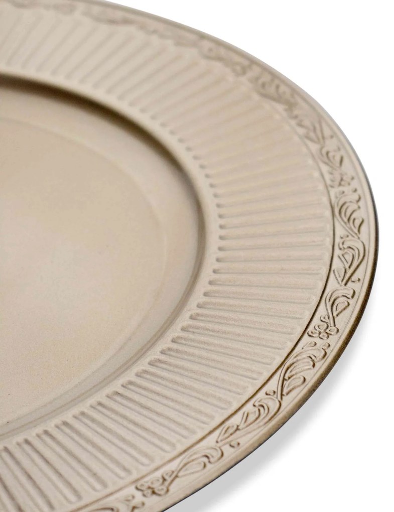 Sousplat Redondo Decorativo Natalino Champanhe 33x33x33 cm D'Rossi