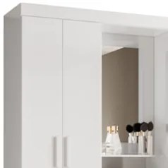 Guarda Roupa de Casal Capri 04 Portas e 03 Gavetas Flex Branco ou Bran