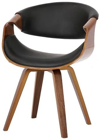 Cadeira Nicole Courino Cor Preta Com Base Giratoria - 64439 Sun House