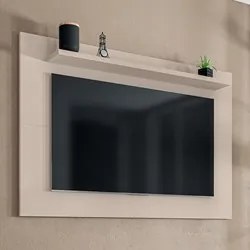 Painel Para TV  Até 60 Pol. com Prateleira 1.35 Safira C14 Off White -